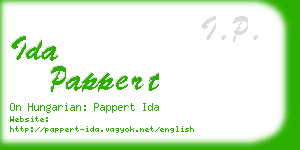 ida pappert business card